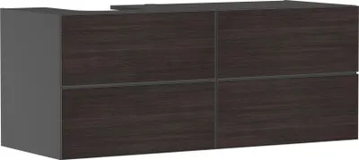 Produktbild von hansgrohe Xevolos E Waschtischunterschrank, 4 Schubkästen, 1 Ausschnitt links, 1370x550x555mm, für Konsole mit Aufsatzwaschtisch links, 54238730