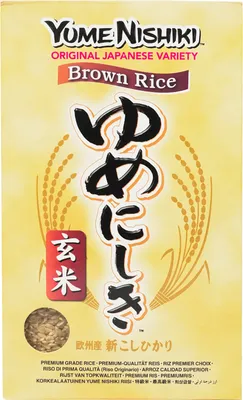 Produktbild von Yume Nishiki brauner Sushi Natur Reis 1kg