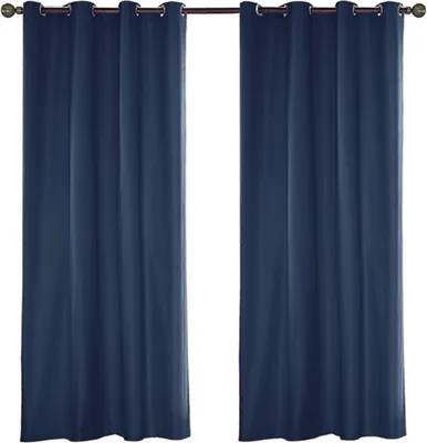 Image de Rideau Jardin Patio Pavillon Protection solaire Blackout Rideaux ｜ 54 x 84 pouces ｜ Bleu marine