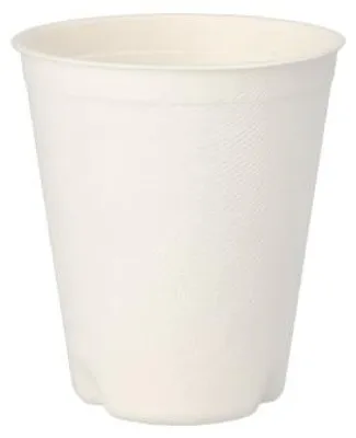Produktbild von Trinkbecher Zuckerrohr "pure" 0,3 l Ø 9 cm · 10 cm weiss für Heißgetränke