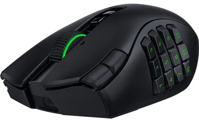 Productafbeelding van Razer Naga V3 Pro, versie voor rechtshandigen, optische sensor, RF draadloos + Bluetooth + USB Type-C, 50000 DPI, zwart