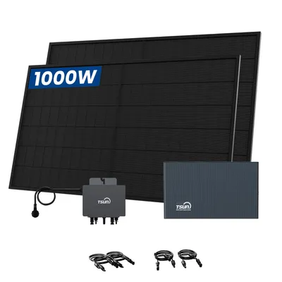 Produktbild von TSUN SolarCan DCU2000Lite Balkonkraftwerk Speicher, 314-Ah-Industriezellen, 800W Mikrowechselrichter mit 2 x 500W Bifaziale Solarmodule 0% MwSt