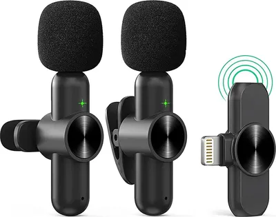Produktbild von Lavalier Mikrofon Wireless für iPhone iPad,kabelloses Plug-Play Mikrofon für Aufnahme,Live Streaming,YouTube,TikTok,Rauschunterdrückung,automatische Synchronisierung,Keine APP und Bluetooth erforderlich