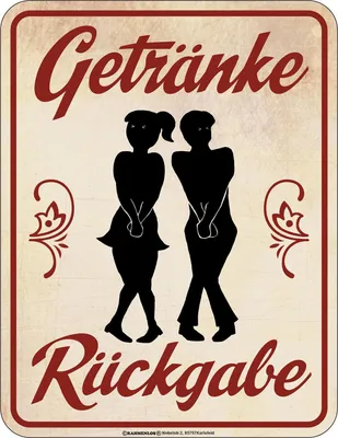 Produktbild von Getränke Rückgabe Blechschild