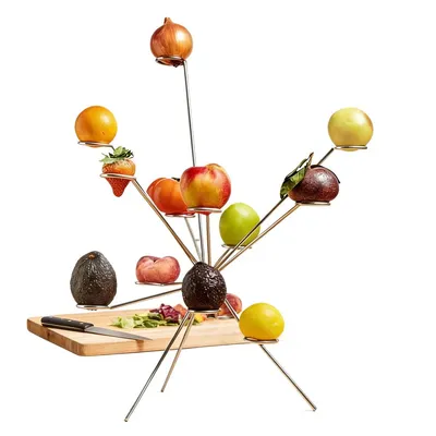 Produktbild von Obstetagere,Obstschale, Obstkorb aus Metall,Ø 27 cm, Höhe 35 cm, für Wohnzimmer, Küche, Rezeption