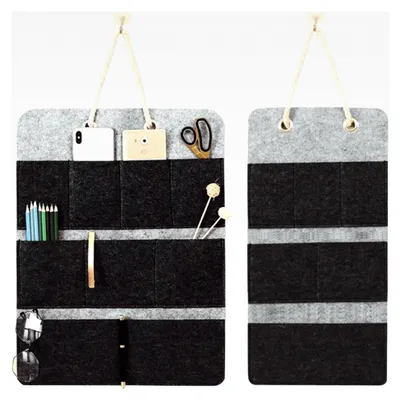 Produktbild von 2 Stück Filz Hängeorganizer, Wandorganizer für Wohnmobile mit mehreren Taschen, Filztasche zur Aufbewahrung für Camping, Büro und Bad