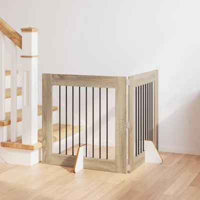 Produktbild von Möbel Hundetor mit Ständern 2 pcs Sonoma-Eiche 80 x 80 cm - Sonstiges Hundezubehör CC3204