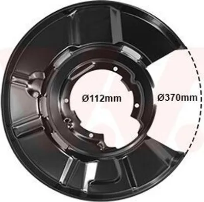 Produktbild von VAN WEZEL Spritzblech Bremsscheibe für BMW 3 Limousine (E90) Hinten Rechts 0667374 Ankerblech