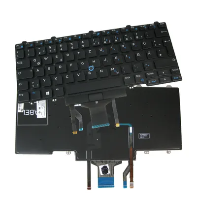 Produktbild von Original QWERTZ Deutsch Tastatur mit Hintergrundbeleuchtung und Trackpoint für Dell Latitude 3340 3350 E5250 E5450 E5450-4593 E5450-6693 E5470 E5480 E7250 E7270 E7450 (Deutsches Tastaturlayout)