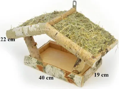 Immagine prodotto di Mangiatoia per uccelli in legno di betulla 22 cm