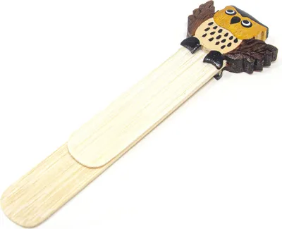 Produktbild von Holz-Lesezeichen - Eule - 12 cm