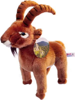 Image de GIRST Bouquetin en peluche Enfants Doudou marron