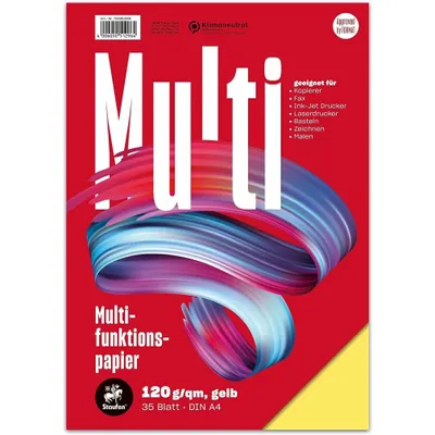 Obrázek produktu pro Staufen® 734051296 Multifunkční papír 7X PLUS - A4, 120 g/m2, žlutý, 35 listů