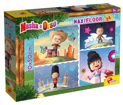 Produktbild von Puzzle – Masha und der Bär – Bodenpuzzle, 24 Teile – 70 x 50 cm – Ab 3 Jahren
