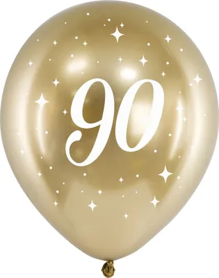 Produktbild von Glanzballons 30cm, 90, gold (1 Packung / 6 Stk.)