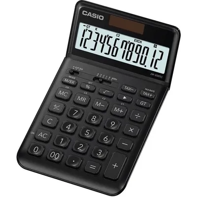 Obrázek produktu pro Casio JW-200SC-BK, Desktop, Jednoduchá kalkulačka, 12 číslice/číslic, Sklápěcí display, Baterie / Solár, Černá