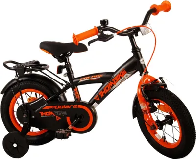Produktbild von TPFSports Thombike Kinderfahrrad - Jungen - 12 Zoll - Rücktritt + Handbremse - Schwarz/Orange