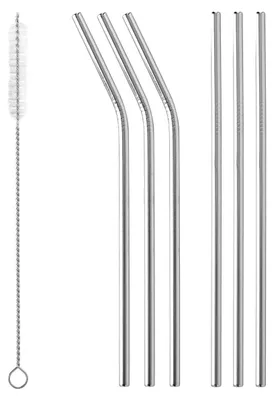 Produktbild von Strohhalm Trinkhalm 5FIVE SIMPLY SMART Satz STRAWS Metallrohre 7 Stk, 0,5x21,5 cm HOMLA