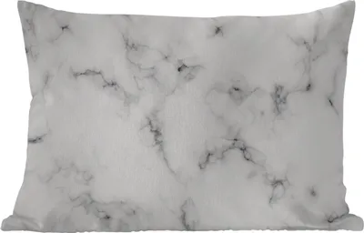 Produktbild von MuchoWow® Outdoor Kissen - Marmor - Textur - Grau - Schwarz - 60x40 cm - Wetterfest - Lounge Kissen - Zierkissen - Kissen für Innenräume