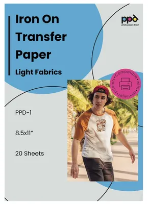 Produktbild von PPD 20 Blatt A4 Premium Transferpapier Inkjet für Helle Textilien