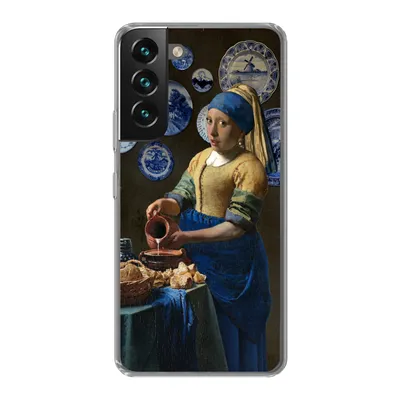 Produktbild von MuchoWow® Handyhülle Schutzhülle Hülle für Samsung Galaxy S22 Milchmädchen - Das Mädchen mit dem Perlenohrring - Vermeer Silikon Softcase Handy Hülle - Mobiltelefonhülle