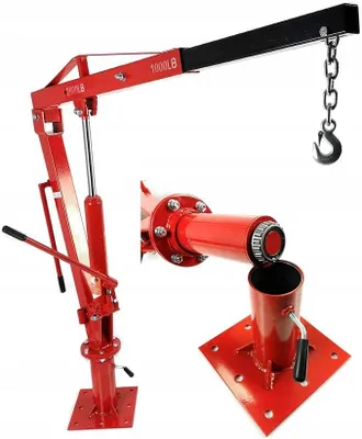 Produktbild von Hydraulischer Werkstattkran 1T | 360° drehbar | klappbar | Motorheber für Werkstatt Van