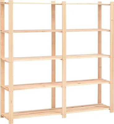 Obrázek produktu pro Úložný regál 5 polic 170 x 38 x 170 cm masivní borovice 500 kg