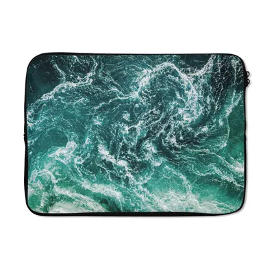 Produktbild von MuchoWow® Laptop Hülle 13 Zoll Ozean - Wasser - Meer - Luxus - Grün - Türkis Laptoptasche - Laptophülle - Sleeve - Rundumschutz
