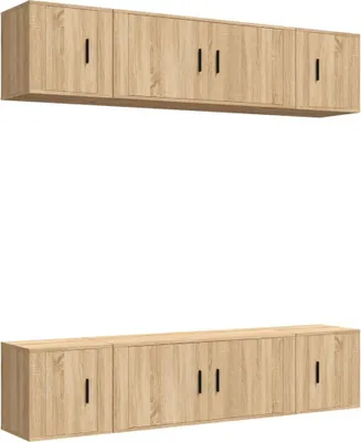 Produktbild von vidaXL 6-tlg. TV-Schrank-Set Sonoma-Eiche Holzwerkstoff