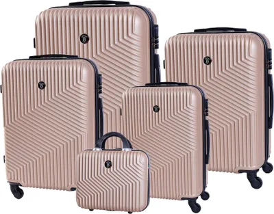 Obrázek produktu pro Cestovní kufr BERTOO Milano - champagne set 5v1