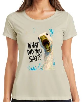 Immagine prodotto di Cosa hai detto?! T-shirt da donna con scritta divertente e provocatoria, stile sarcastico, taglia M