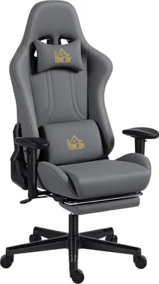 Produktbild von Ergonomischer Gaming-Stuhl, 3D-Armlehnen, verstellbar, Grau