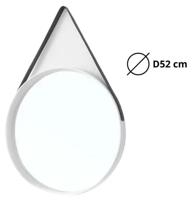 Immagine prodotto di Specchio decorativo da appendere, Ø 53 cm, nero