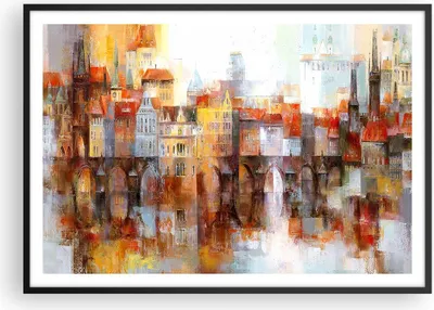Produktbild von Gerahmtes Poster - Schwarzer Rahmen - Stadt Mietshaus - 100x70 cm - Wand Bild - Wanddeko - Wandbilder - Kunstposter - Wandposter - Bilderrahmen - Bilder - Kunstdruck - Wandbild - P2BAA100x70-3476
