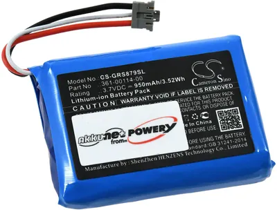 Produktbild von Akku kompatibel mit Garmin Typ 361-00114-00