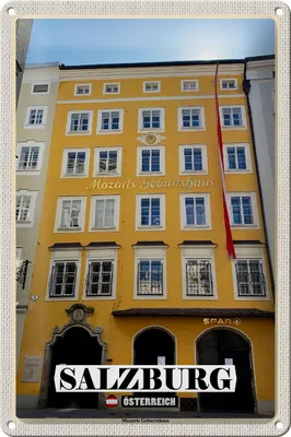 Produktbild von Blechschild Reise Salzburg Mozarts Geburtshaus 20x30cm