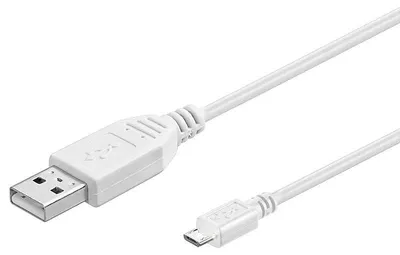 Zdjęcie produktu dla PremiumCord Kabel micro USB 2.0, A-B 0,5 m, biały