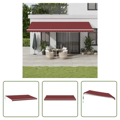 Produktbild von The Living Store Markise Automatisch Weinrot 600x350 cm