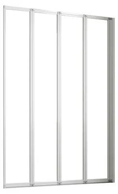Produktbild von Duschspa 120x140cm Badewannenaufsatz 4-teilig Weiß Faltwand 4mm ESG Duschabtrennung