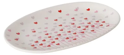 Image de Assiette SHERINE avec motif de cœur, 29 x 18,5 cm