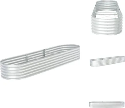 Produktbild von vidaXL Garten-Hochbeet 320x80x44 cm Verzinkter Stahl Silbern - Blumentöpfe & Pflanzgefäße
