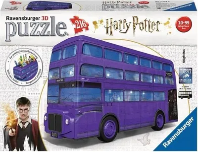Image de Puzzle 3D Magicobus Harry Potter, Ravensburger, Véhicule 216 Pièces, Sans Colle, Dès 12 Ans