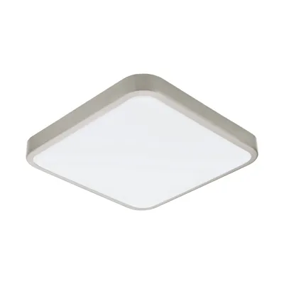 Produktbild von EGLO Manilva 1, Oberfläche, 3000 K, IP44, Nickel, Weiß