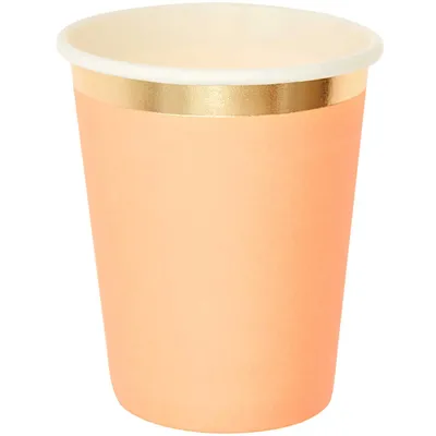 Obrázek produktu pro Papírový kelímek meruňkově zlatý 250ml 10 kusů
