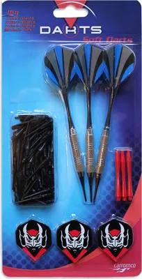 Produktbild von Carromco 89553 - Softdart Set L, 3 Softdarts + 100 Tips + 3 Flights 4011796895561