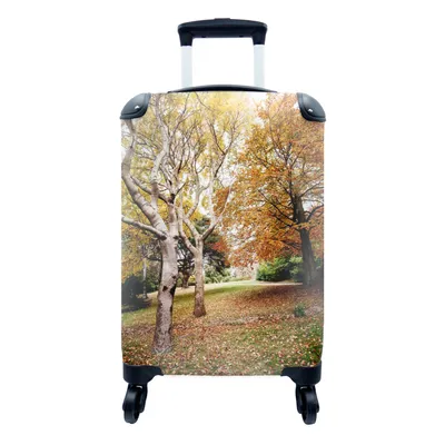 Produktbild von MuchoWow® Koffer Handgepäck Trolley Rollkoffer Kleine Reisekoffer mit 4 Rollen - Herbst - Bäume - Laub - Natur - Cabin Size < 55x40x23 cm & 55x40x20 cm - Fotokoffer - Kabinenkoffer - Boardgepäck - Reise-Box - Reisekoffer - Reisegepäck - Koffer mit Bild - Trolley für Kinder
