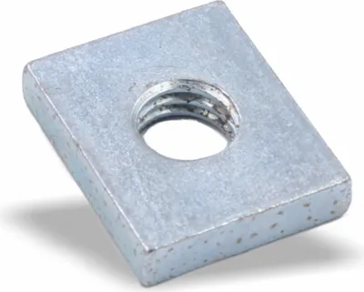 Produktbild von Nutenstein | Gewindeplatte 19x16x4 mm M8 Gewinde mittig | Stahl galvanisch verzinkt