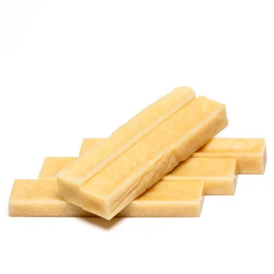 Produktbild von Dilecti Naturkäse-Kauknochen für Hunde – Sehr schmackhafte, harte und langlebige natürliche Kauknochen, Größe XS, 5er-Set