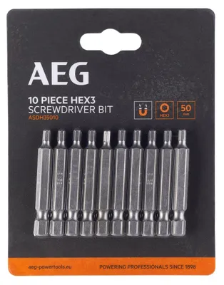 Produktbild von AEG Bits 50mm Sechskant 3 10 Stück.ASDH35010