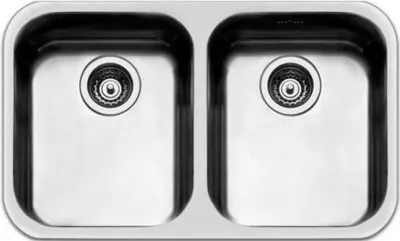Immagine prodotto di Lavello sottotop 2 vasche 76x45 Smeg UM3434 inox